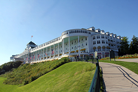 The Grand Hotel on Mackinac Island, Michigan.